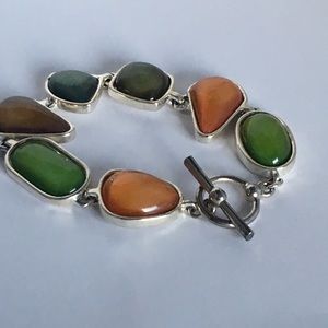 Bracelet Multi Color Link with toggle closure